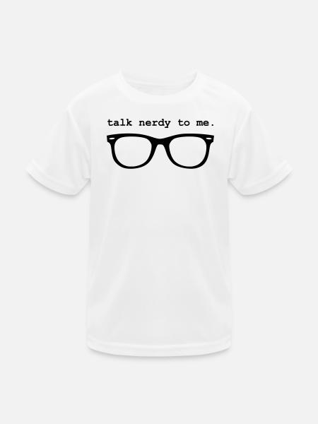 Geek - Kinder Funktions-T-Shirt - Weiß - Vorne