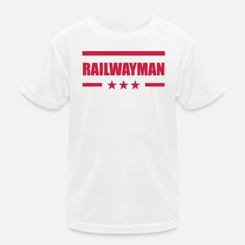 Railway Railwayman Cheminot Train Eisenbahn Kids Functional T-Shirt