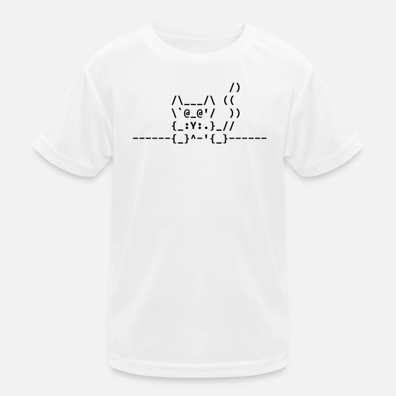 Ascii Cat - Kids Functional T-Shirt - white