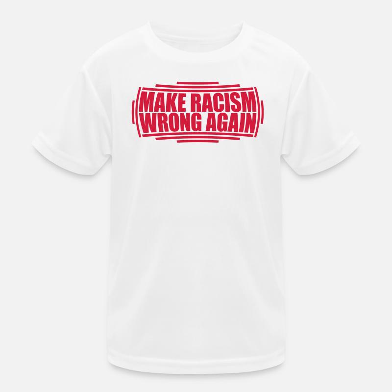 make racism wrong again - Kids Functional T-Shirt - white