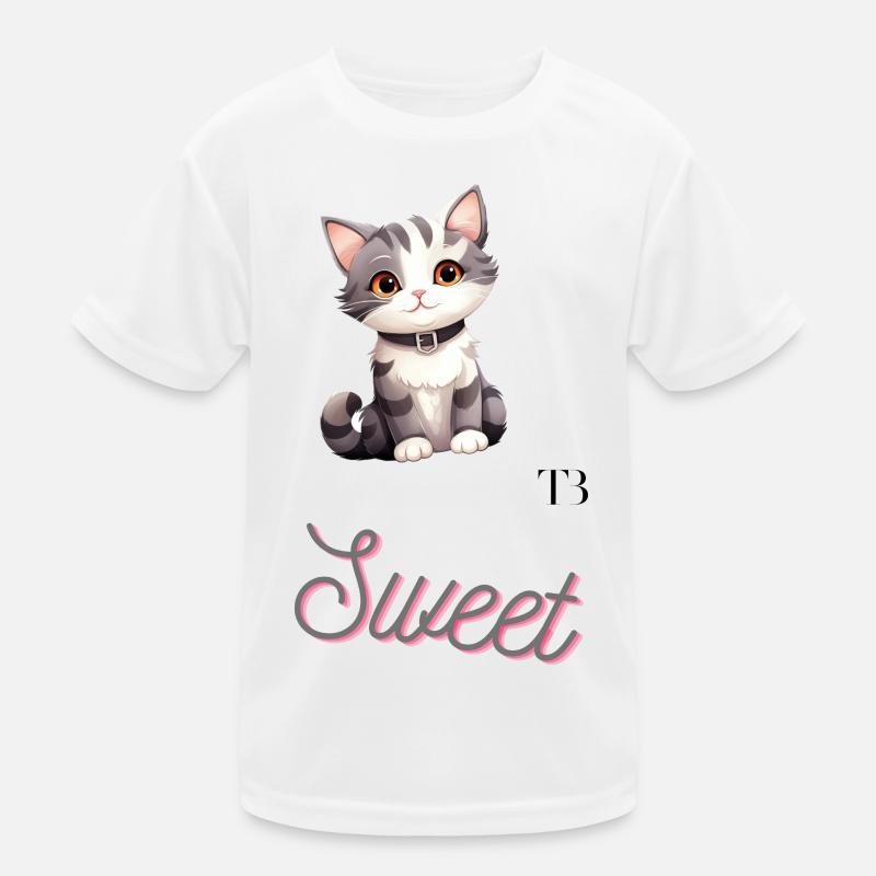 Chat mignon T-shirt sport Enfant