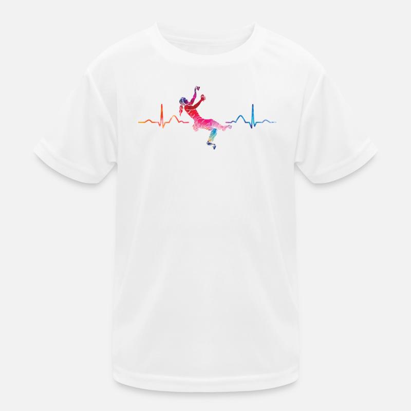Boulderer Herzschlag Boulder Bouldern Kinder Funktions-T-Shirt