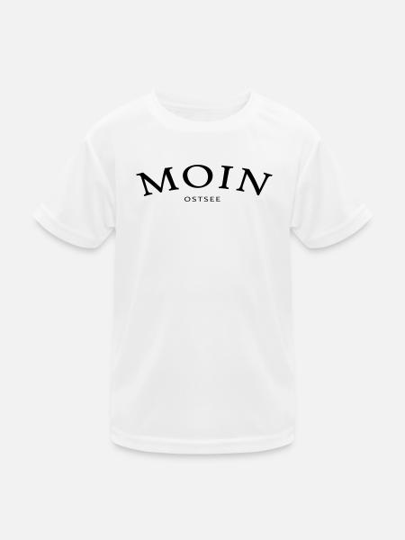 Moin Ostsee - Kinder Funktions-T-Shirt - Weiß