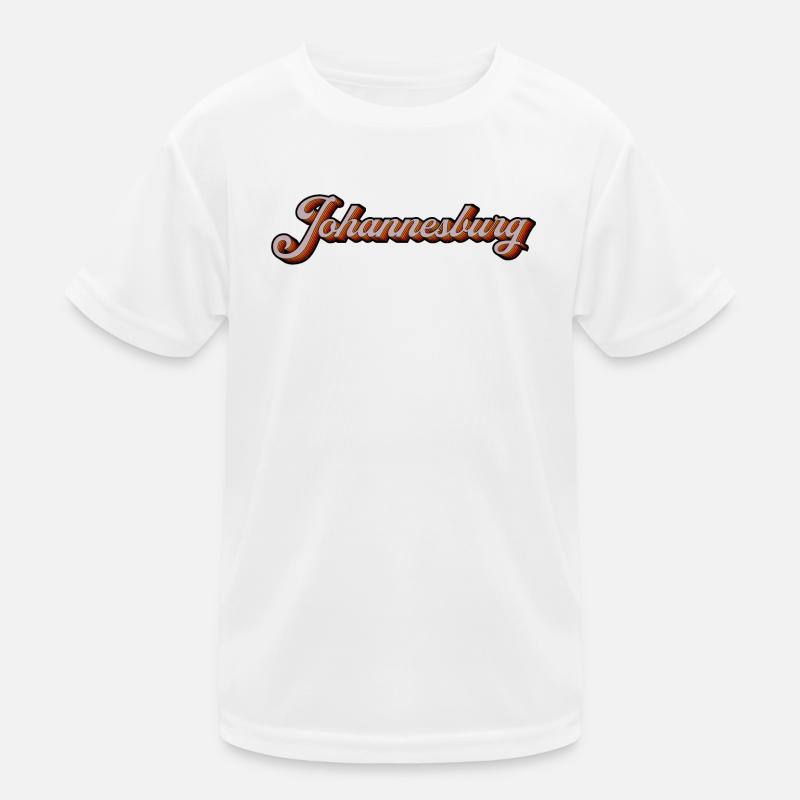Johannesburg Retro Script Kinder Funktions-T-Shirt