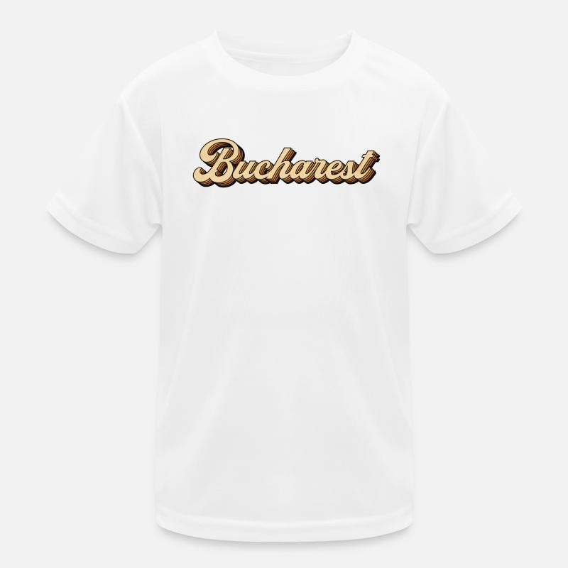 Lettrage vintage de Bucarest T-shirt sport Enfant