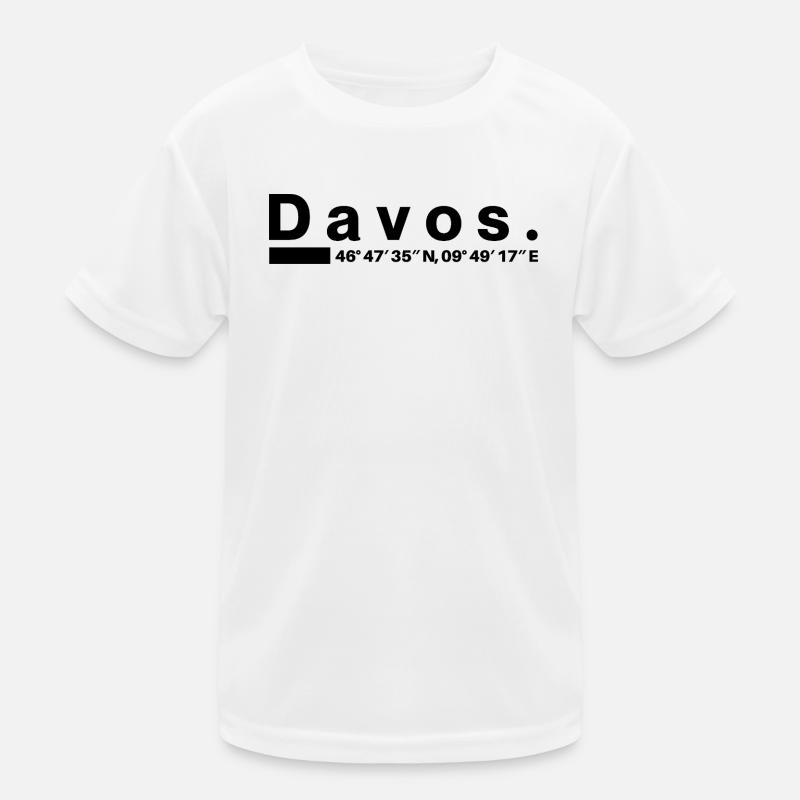 Davos Coordinates Graubünden Graubünden Graubünden Kids Functional T-Shirt
