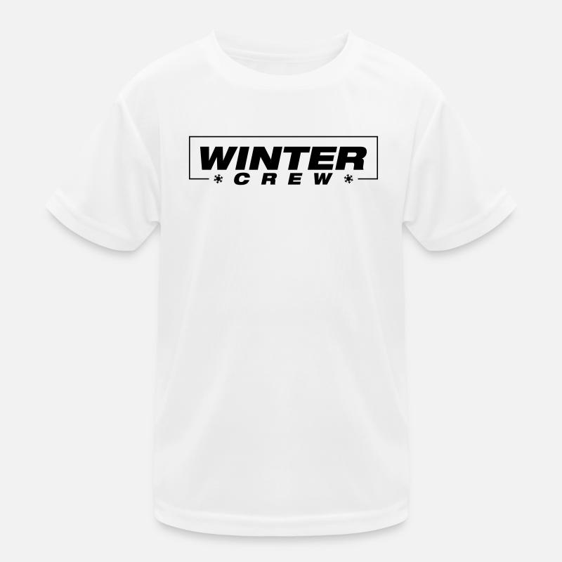 Winter Crew Winterlich - Kinder Funktions-T-Shirt - Weiß