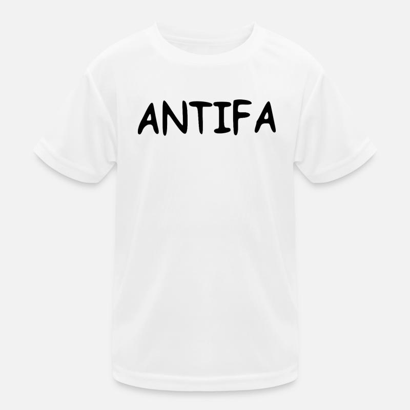 Antifa - black Kids Functional T-Shirt