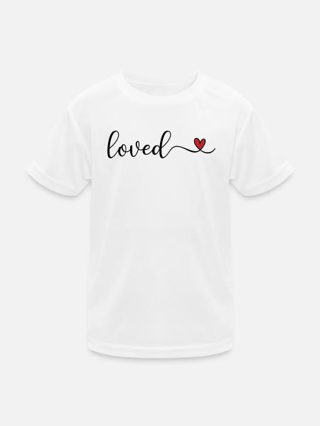 loved - Kids Functional T-Shirt - white - Front
