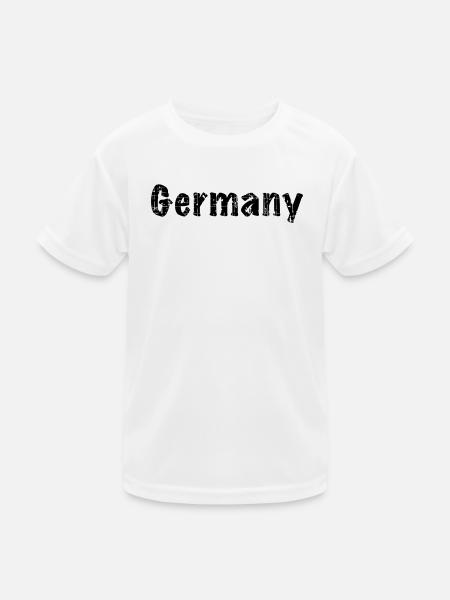 Germany - Kinder Funktions-T-Shirt - Weiß
