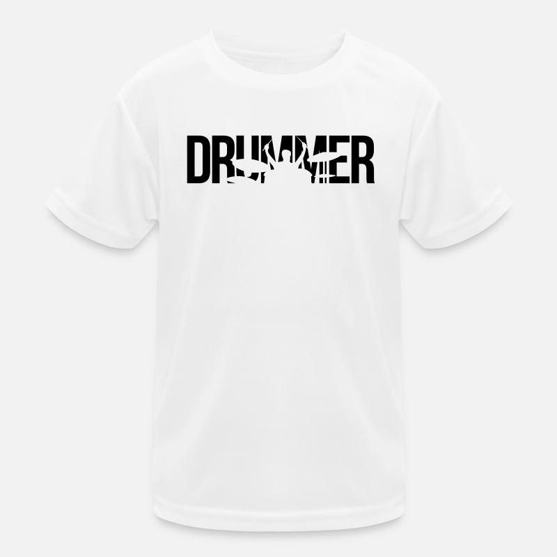 Schlagzeuger Kinder Funktions-T-Shirt