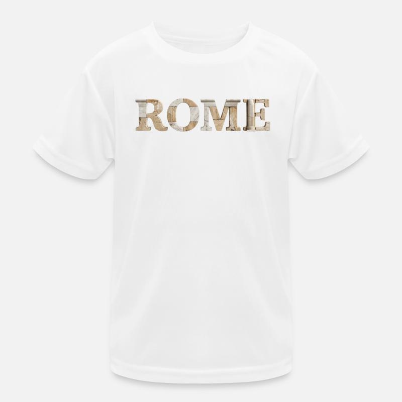 Rome / Rome : Typographie avec architecture ancienne T-shirt sport Enfant