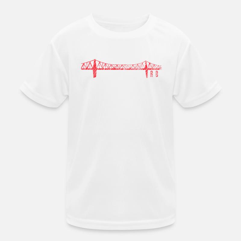 Rendsburger Hochbrücke Scribble Design – RD Skylin Kinder Funktions-T-Shirt