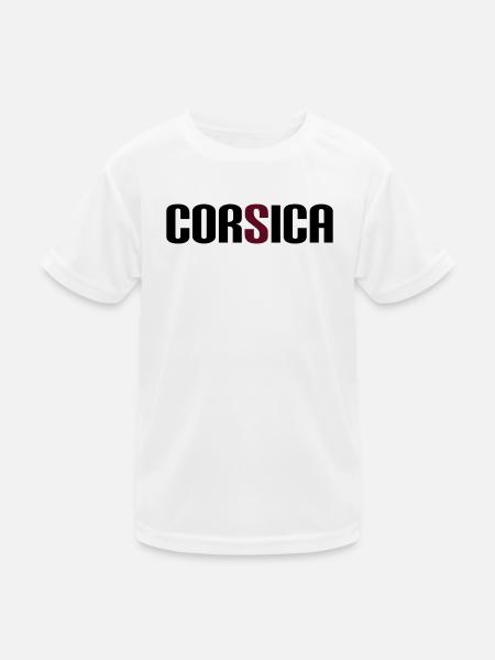 Korsika (V) - Kinder Funktions-T-Shirt - Weiß