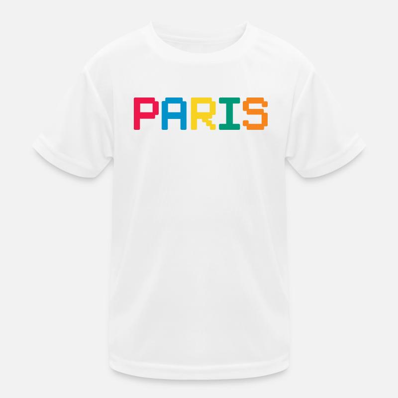 PARIS Pixel Kinder Funktions-T-Shirt