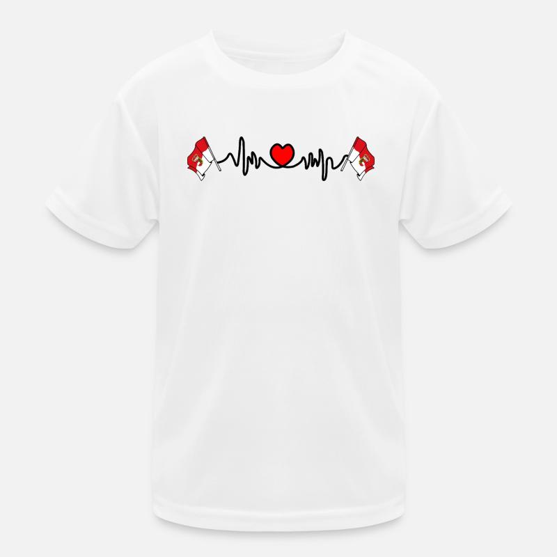 Conception du battement de cœur de Salzbourg T-shirt sport Enfant