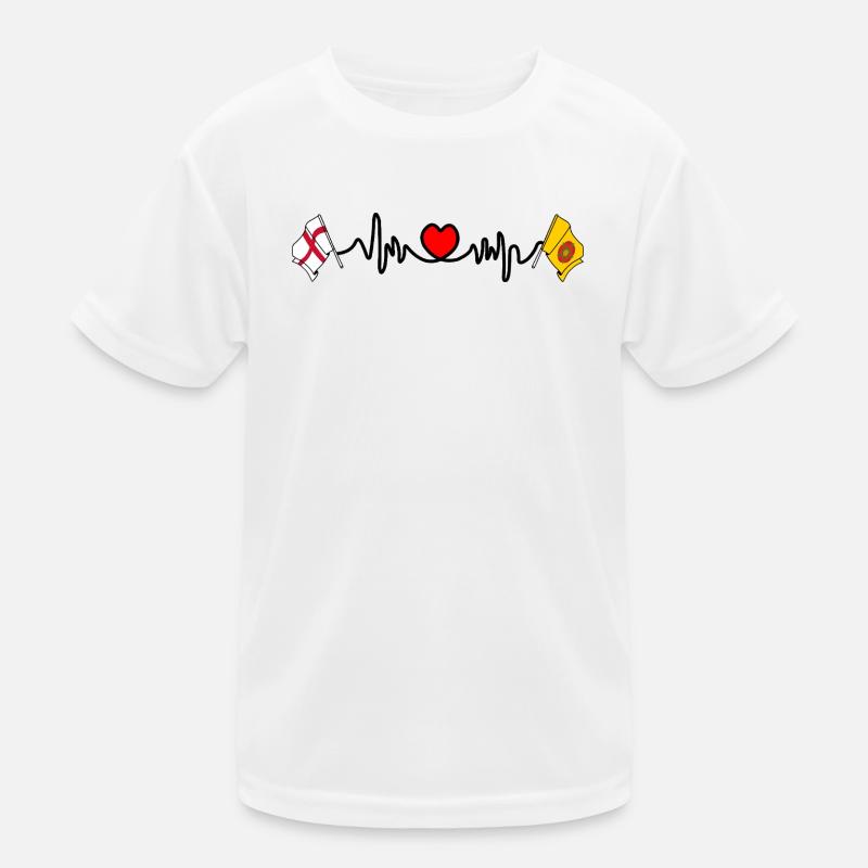 Fréquence cardiaque du Lancashire et de l’Angleterre T-shirt sport Enfant