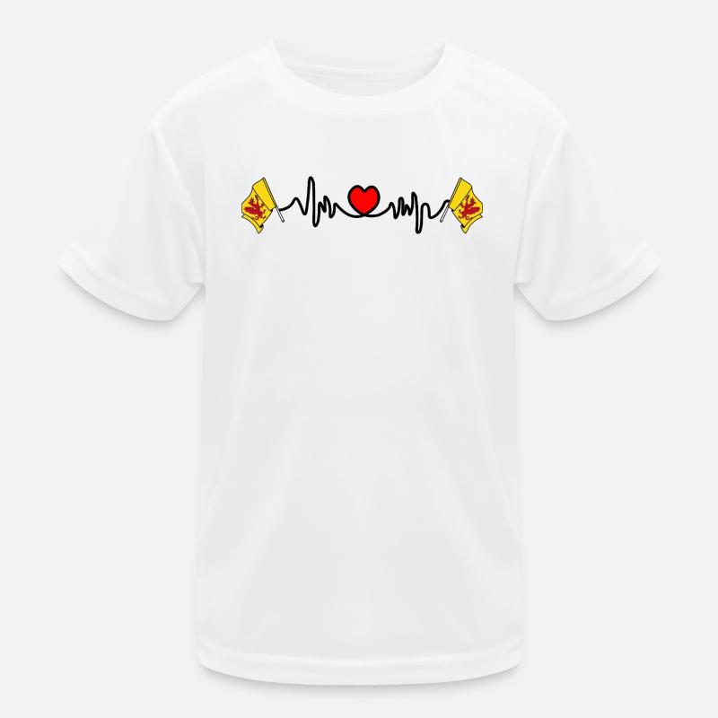 Somerset-Flagge + Herzschlag & Herz Kinder Funktions-T-Shirt