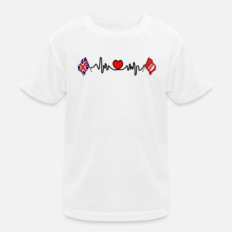 Warwickshire & Royaume-Uni Heartbeat T-shirt sport Enfant