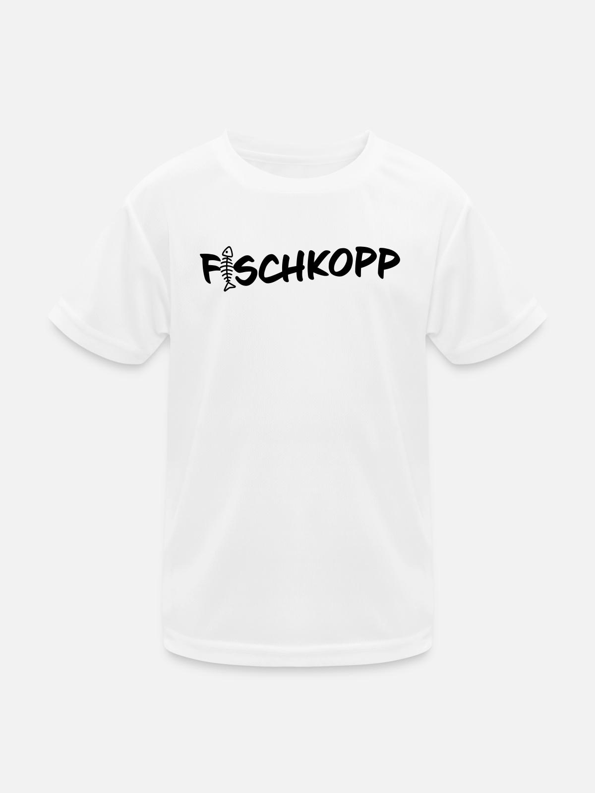 Fischkopp - Kinder Funktions-T-Shirt - Weiß - Vorne