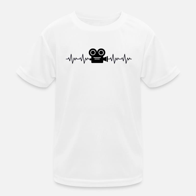 Video Video Camera Videographer ECG Heartbeat Kids Functional T-Shirt