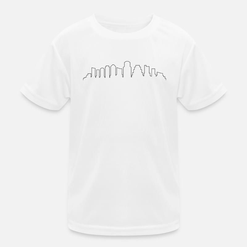 Austin skyline outline Kids Functional T-Shirt