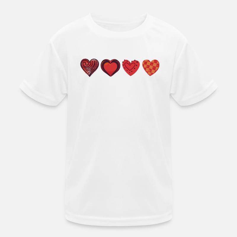Cute Love - Valentinstag; Herz Kollektion Rot Kinder Funktions-T-Shirt