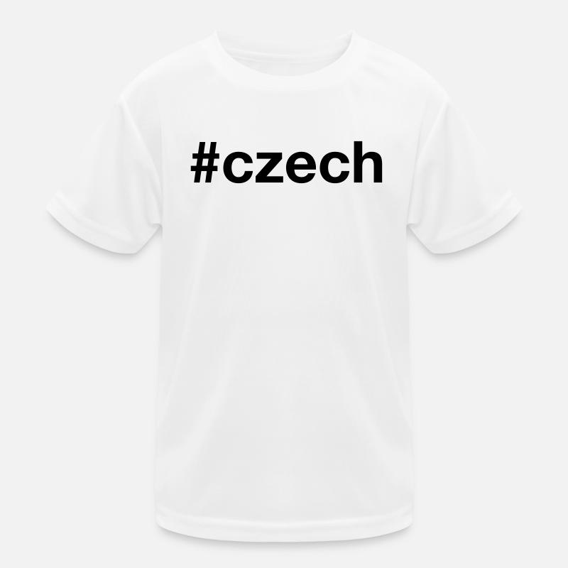 CZECH Hashtag Tschechien Tschechisch Kinder Funktions-T-Shirt