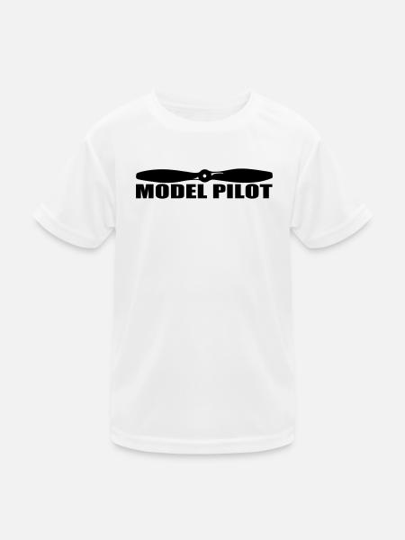 Propeller - Kinder Funktions-T-Shirt - Weiß - Vorne