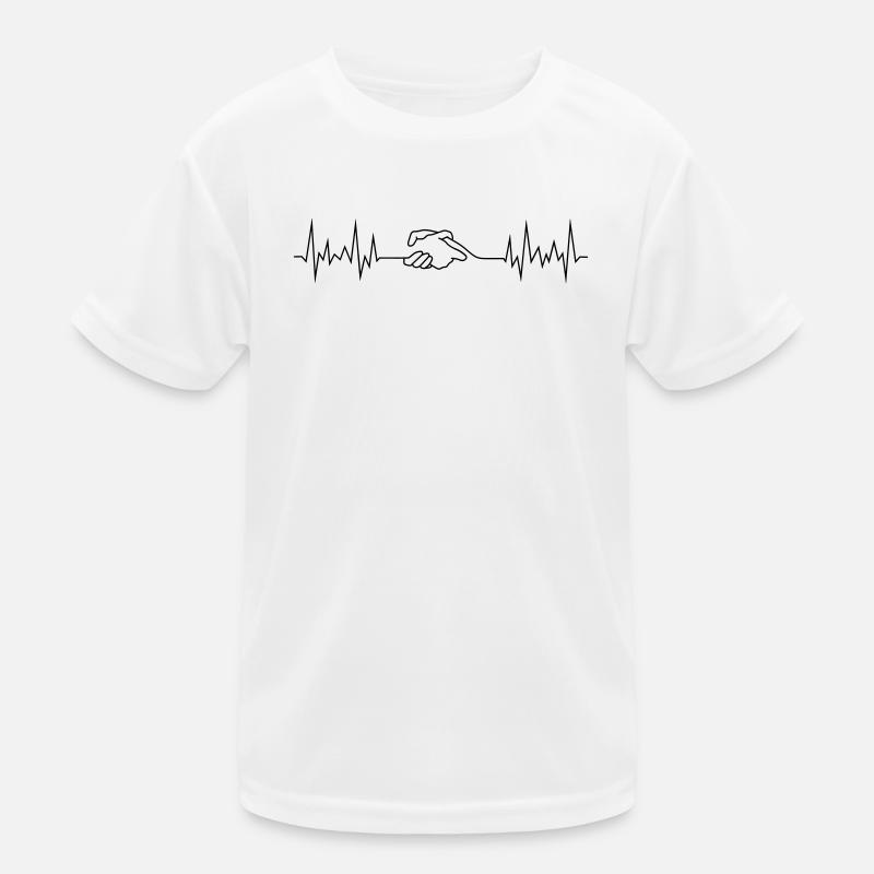 wave peace handshake Kinder Funktions-T-Shirt