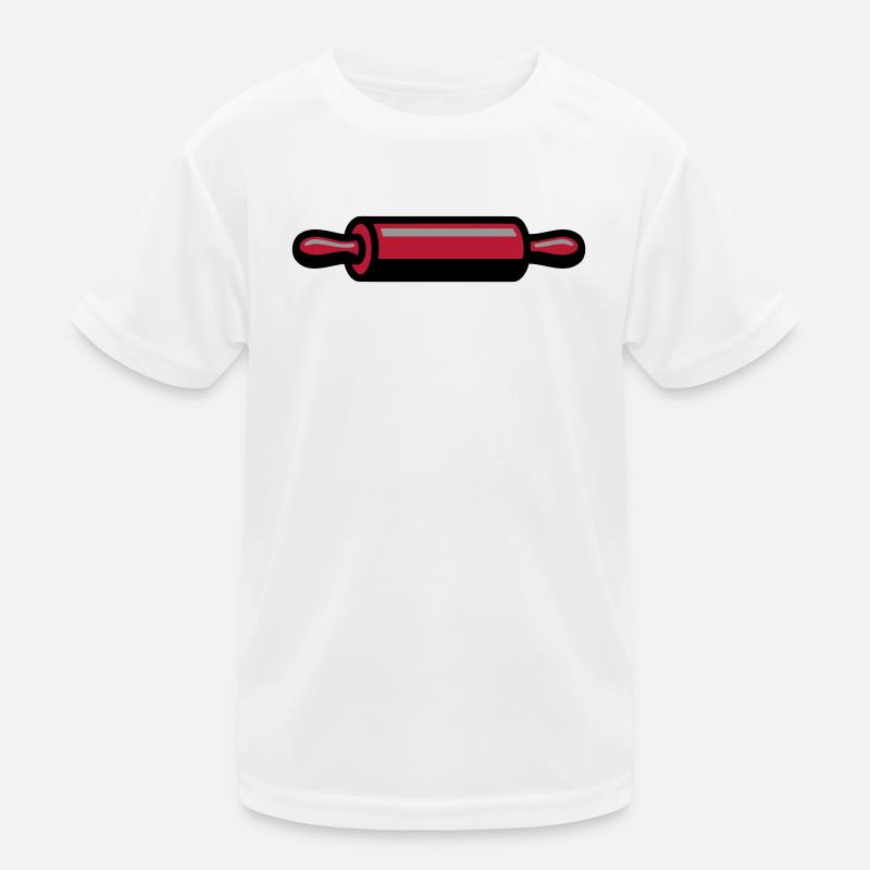 Rolling Pin Baking Baker Confectionery Logo Kids Functional T-Shirt
