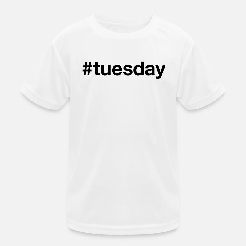 TUESDAY Hashtag tuesday Kids Functional T-Shirt