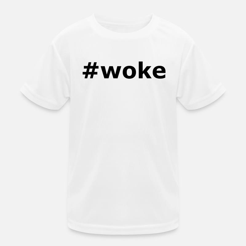 Hashtag Woke Slogan Kids Functional T-Shirt