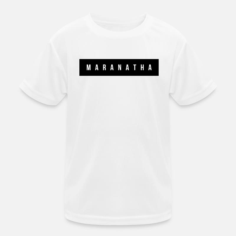 Marque de mots Maranatha sur le noir gras T-shirt sport Enfant
