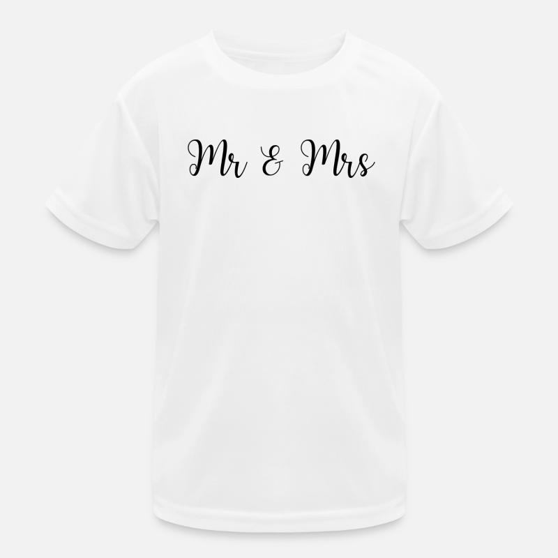 Mr & Mrs Hochzeit Design Kinder Funktions-T-Shirt