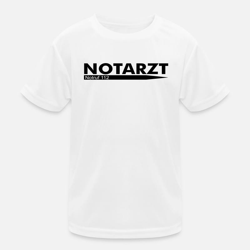 Notarzt Notruf 112 - Kinder Funktions-T-Shirt - Weiß