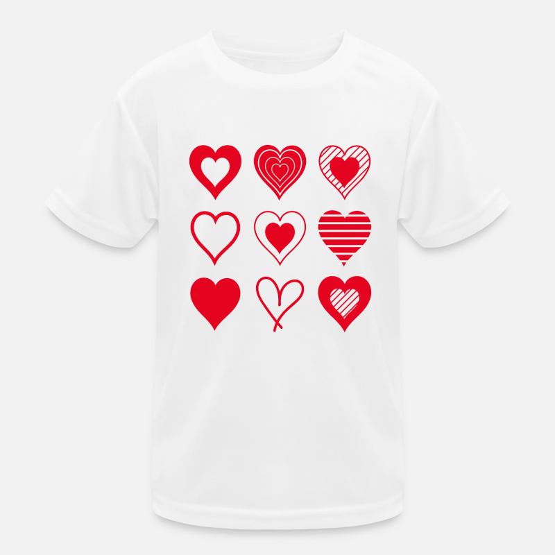 Coeurs rouges T-shirt sport Enfant