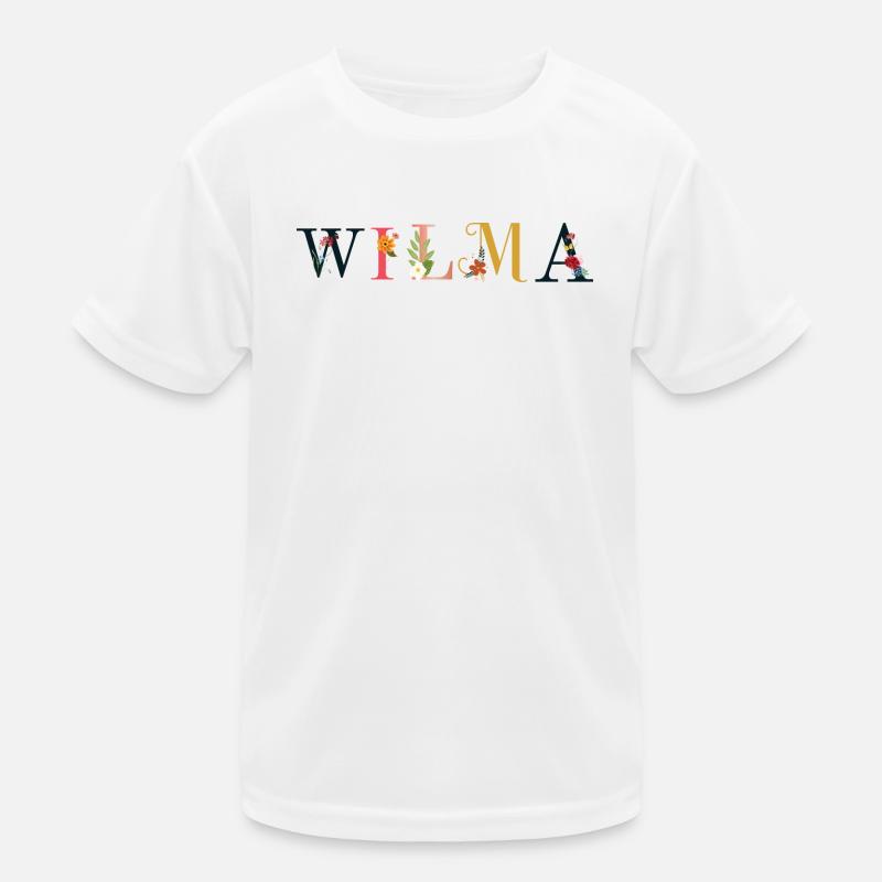 Le nom WILMA est décoré de fleurs T-shirt sport Enfant