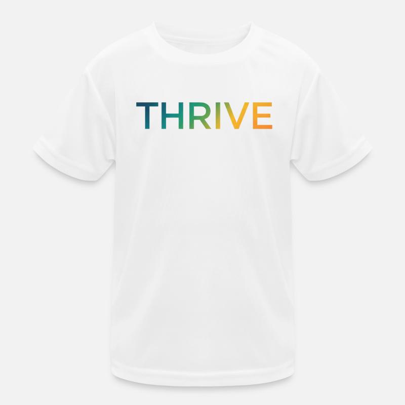 Thrive Gradient Schriftzug Kinder Funktions-T-Shirt