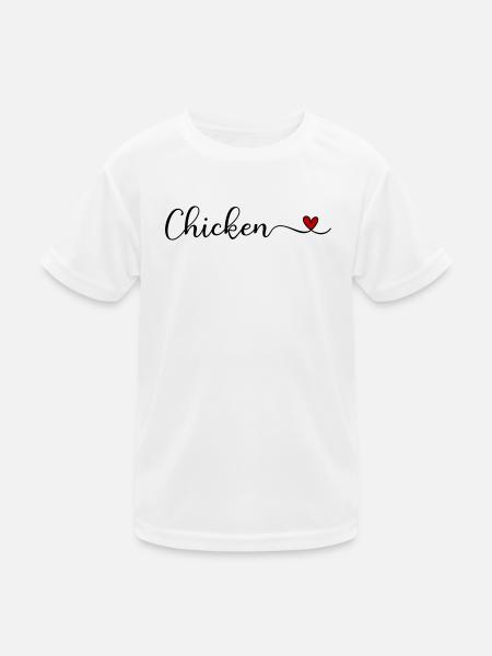 Cœur de poulet - T-shirt sport Enfant - blanc - Devant