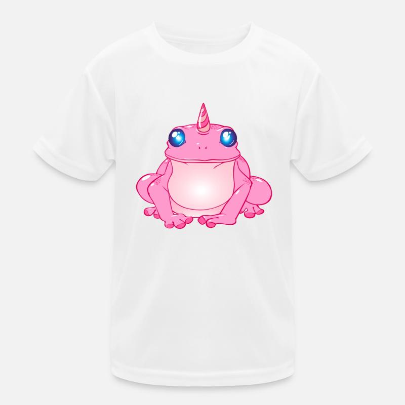Frosch mit Horn Kinder Funktions-T-Shirt
