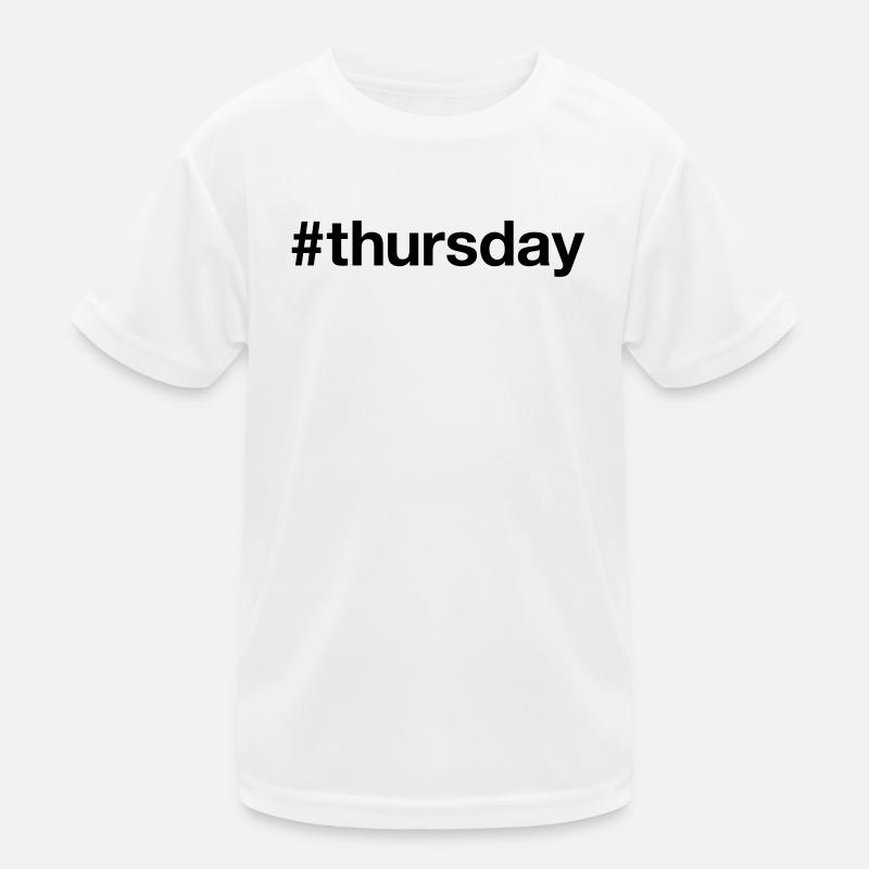 DONNERSTAG Hashtag thursday Kinder Funktions-T-Shirt