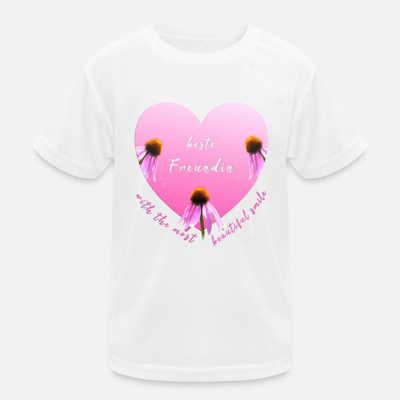 beste Freundin - Kinder Funktions-T-Shirt - Weiß