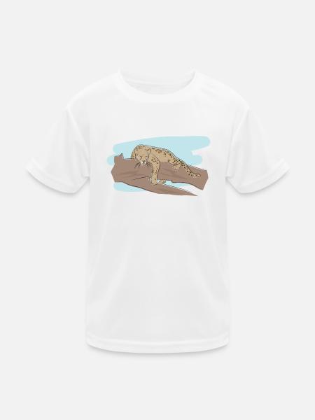Illustrated design with Jaguar - Kids Functional T-Shirt - white