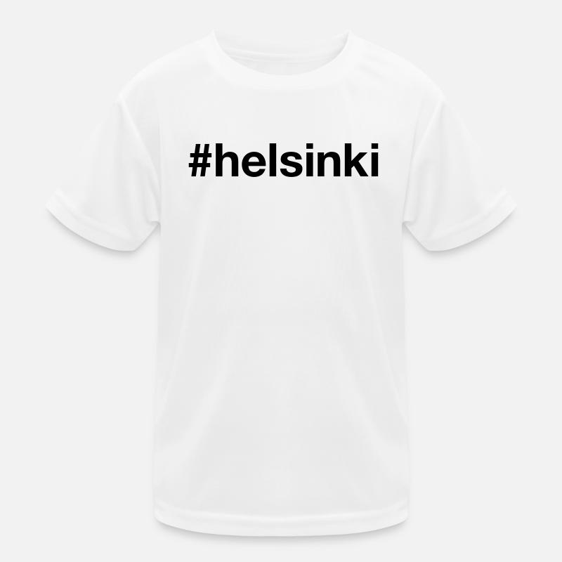 HELSINKI Finlande Finlande Hashtag T-shirt sport Enfant