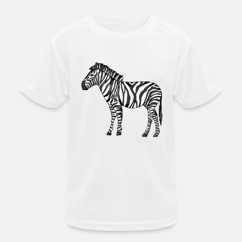 Zebra Kinder Funktions-T-Shirt