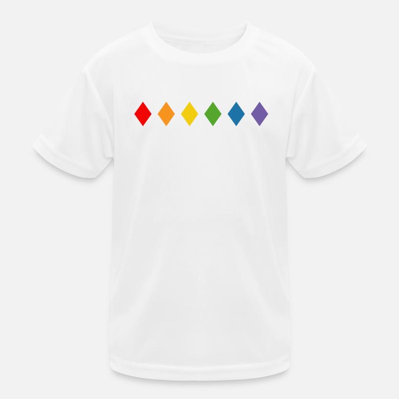 Rainbow Rhombus Kids Functional T-Shirt
