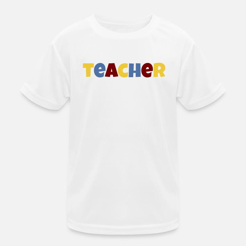 Lehrer bunter Text Kinder Funktions-T-Shirt