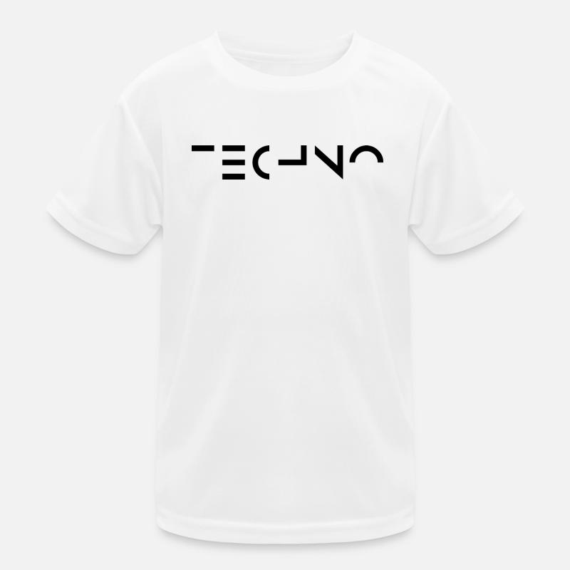 Minimal Techno music logo Kids Functional T-Shirt