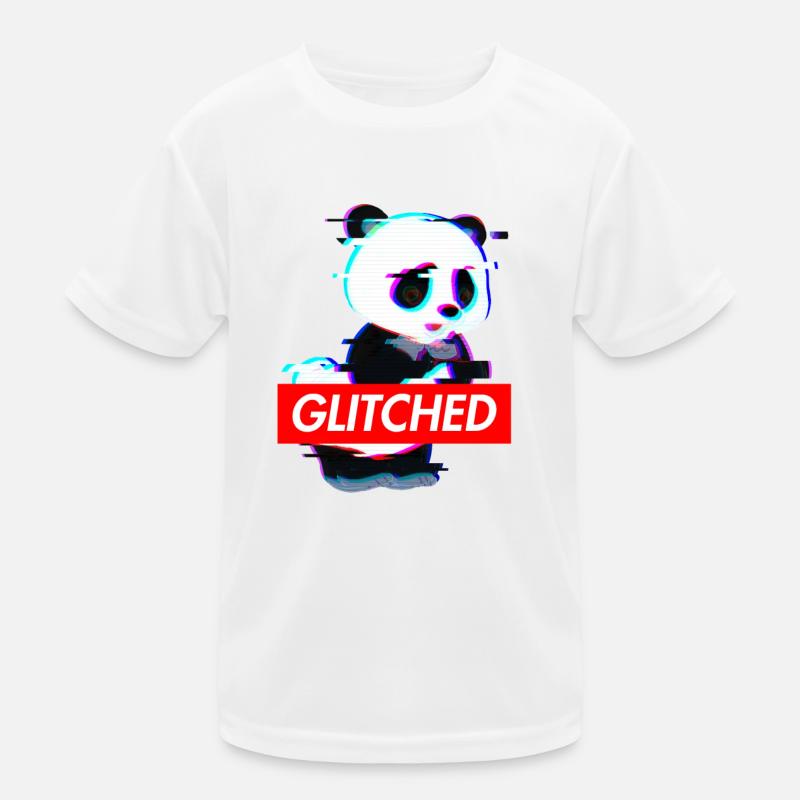 Tao Tao Panda Glitched Kinder Funktions-T-Shirt